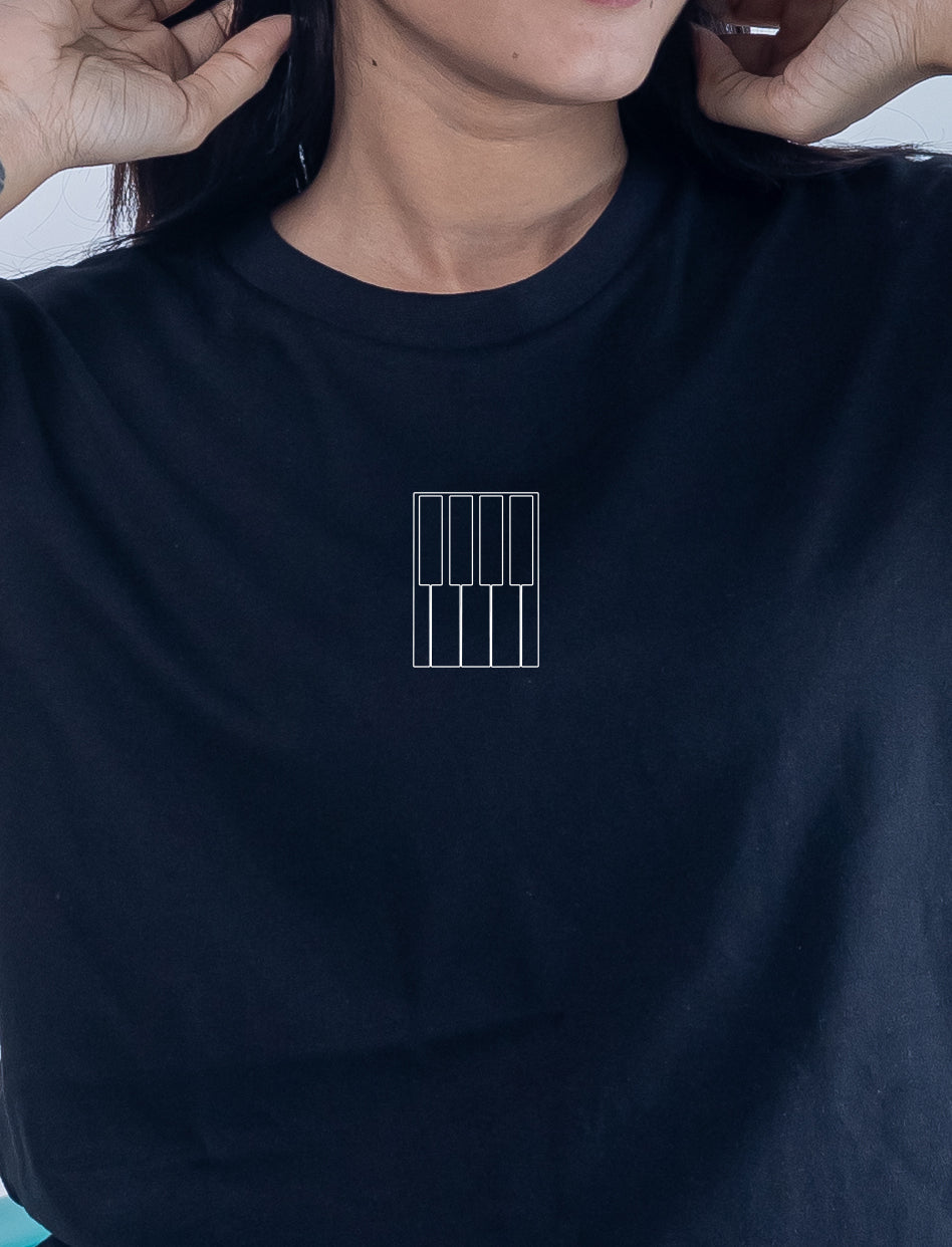 COME TOGETHER-BLACK-COUPLE TEE