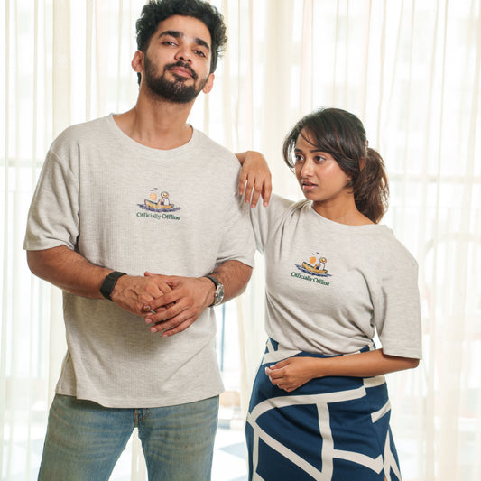 Officially Offline-Couple Tee