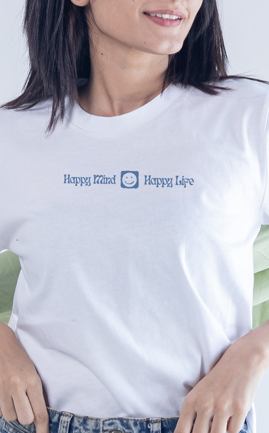 HAPPY MIND HAPPY LIFE- WHITE(W)