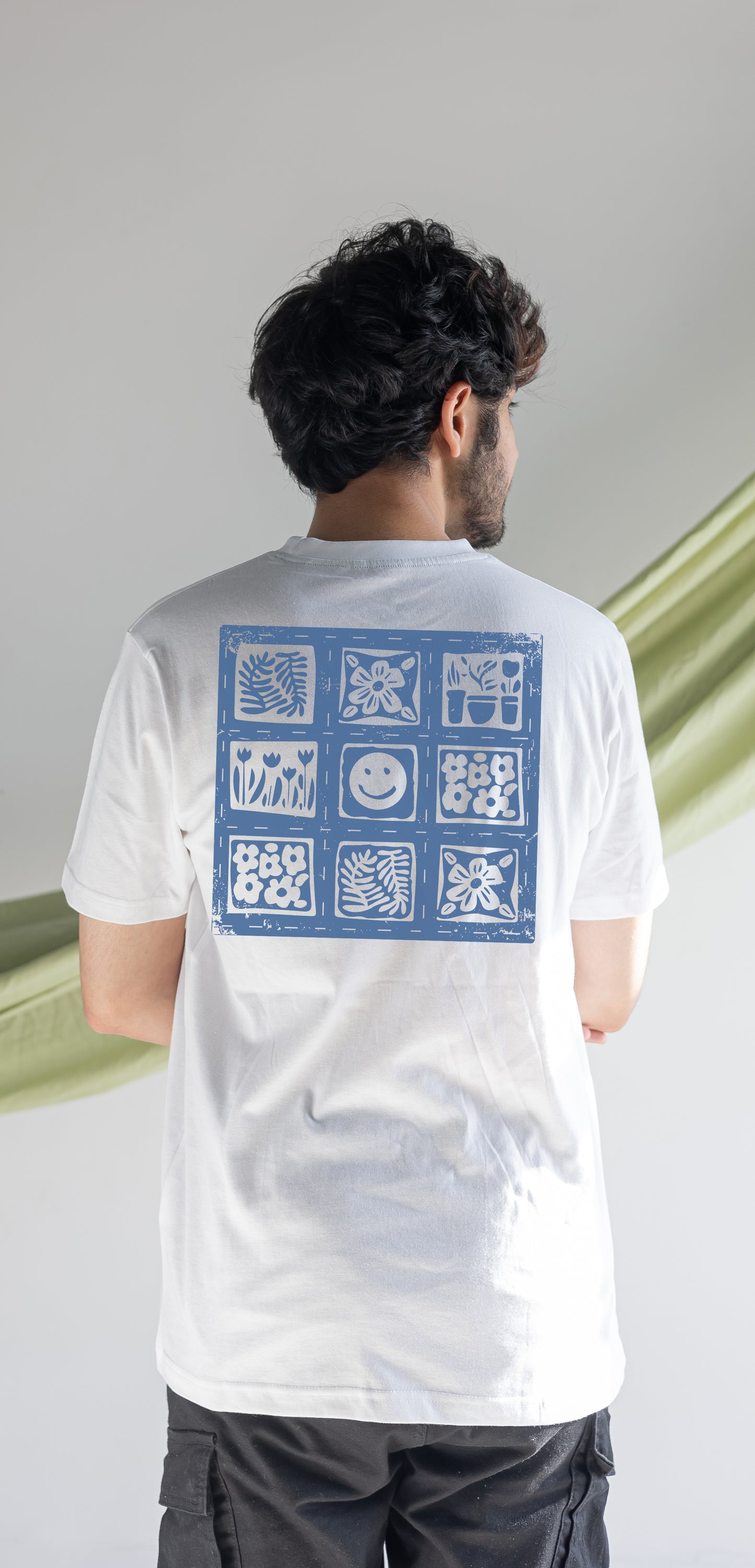 HAPPY MIND HAPPY LIFE-WHITE-COUPLE TEE