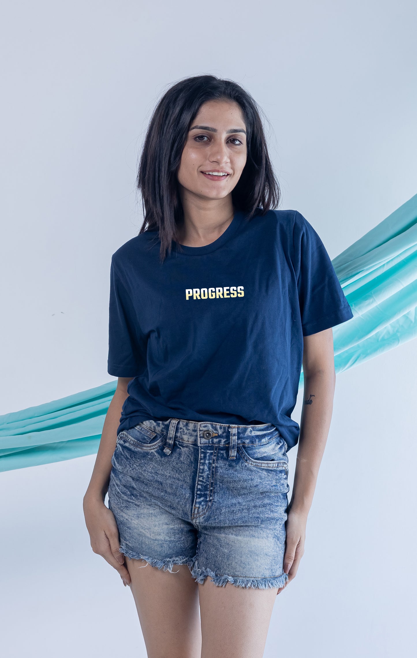 PROGRESS-NAVY-COUPLE TEE