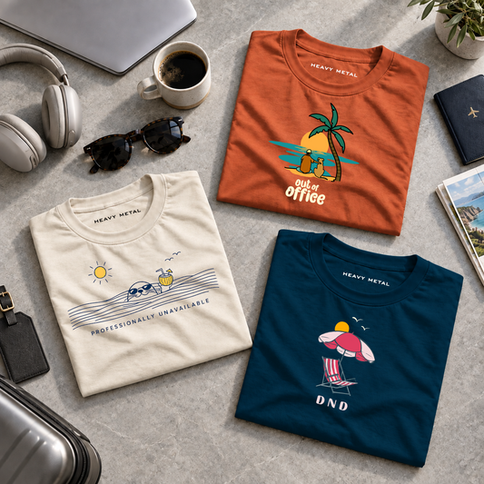 Work Can Wait Pack of 3 Printed Tees