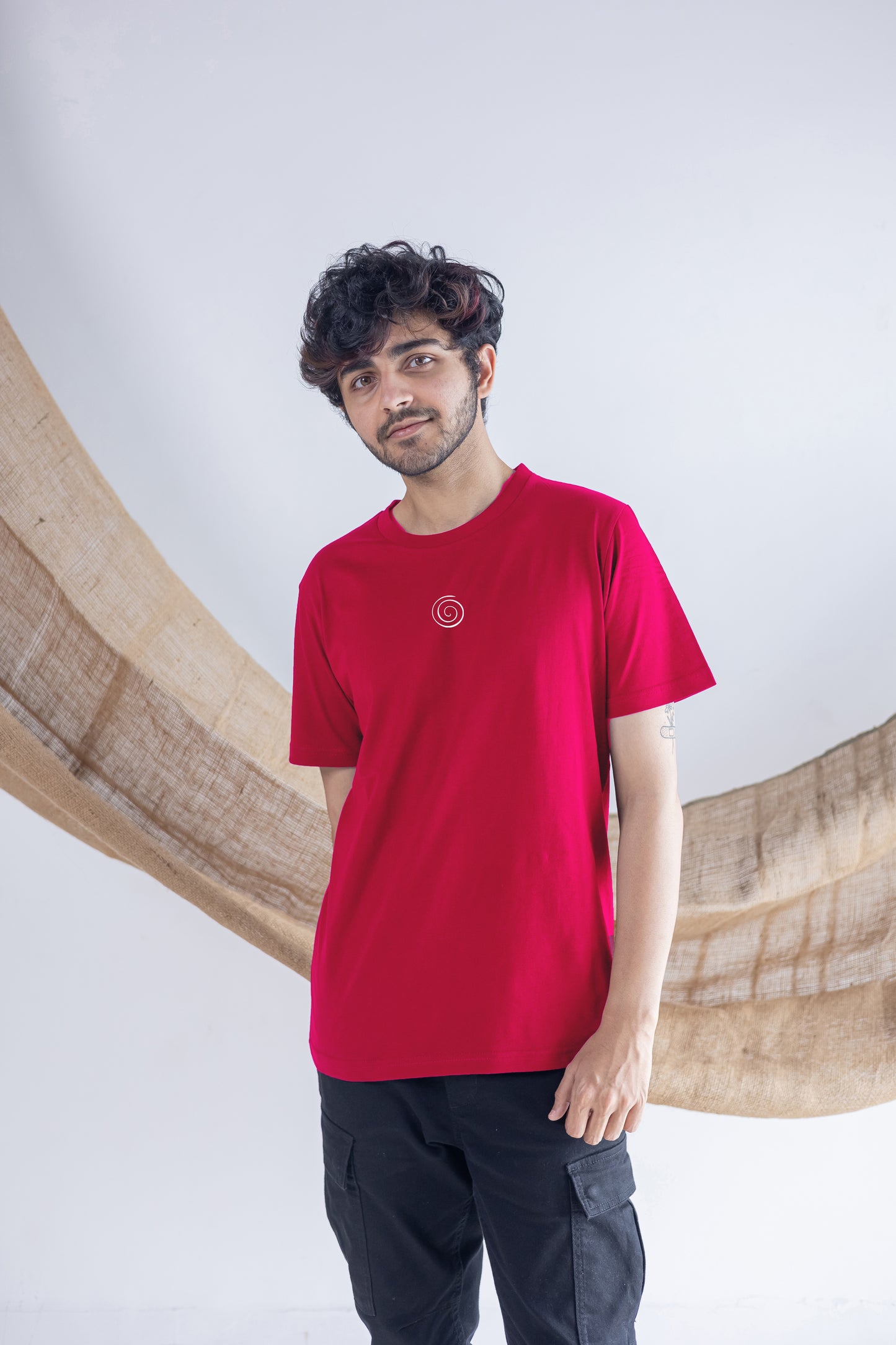YOUR AURA YOUR POWER-RED-COUPLE TEE