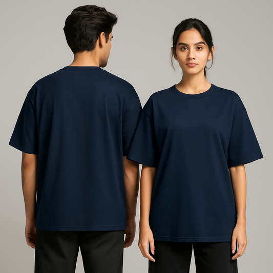 Custom message tee-Deep Navy(Oversized)(COUPLE)