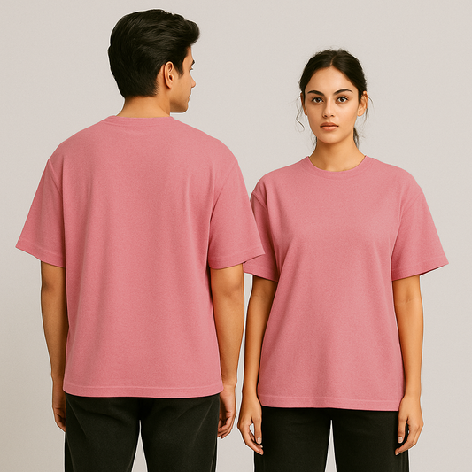 Custom message tee-Tropical Peach(Oversized)(COUPLE)