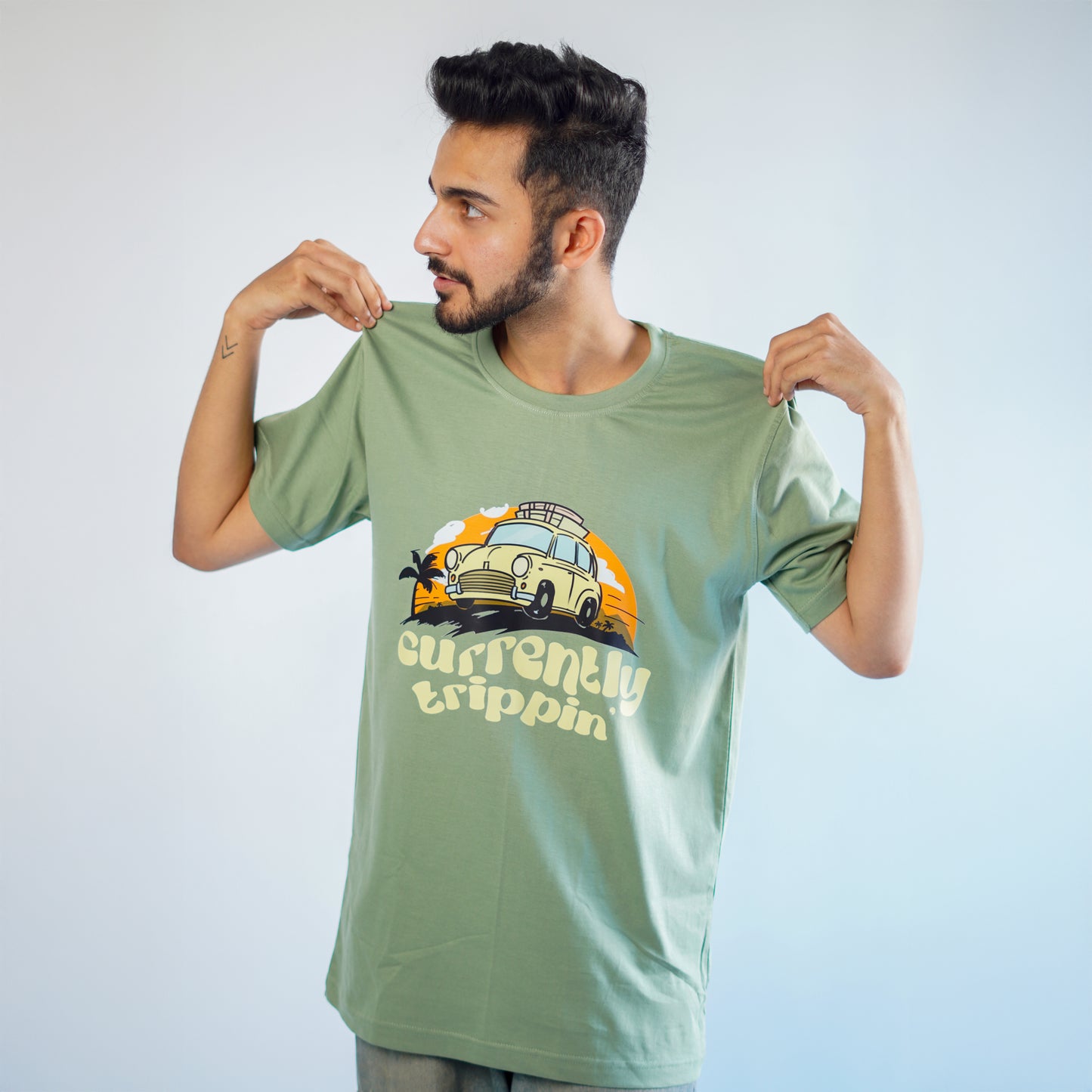 Currently Trippin-Couple Tee