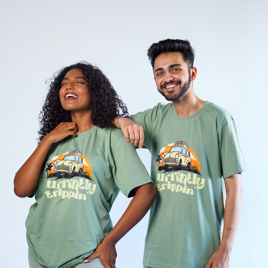 Currently Trippin-Couple Tee