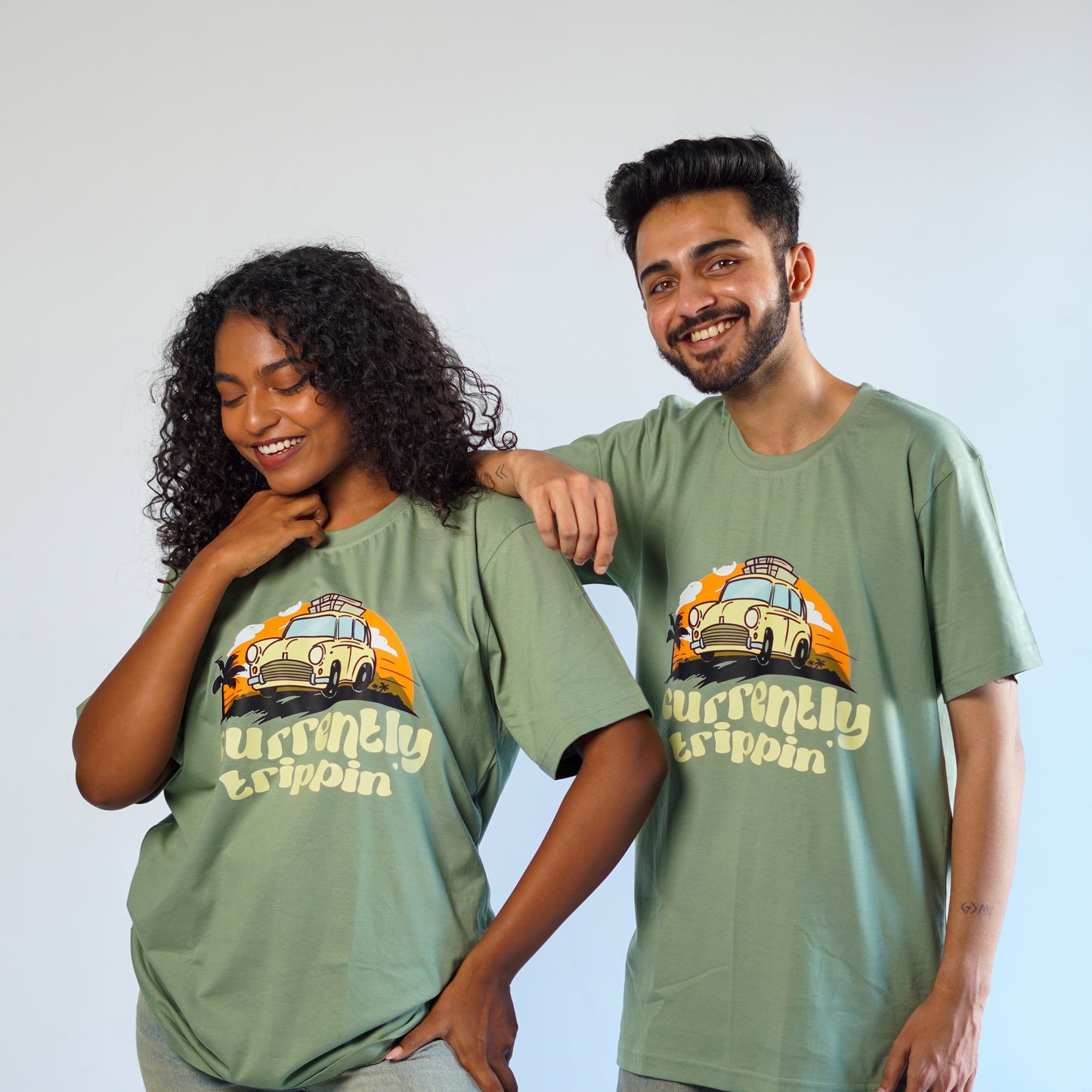 Currently Trippin-Couple Tee