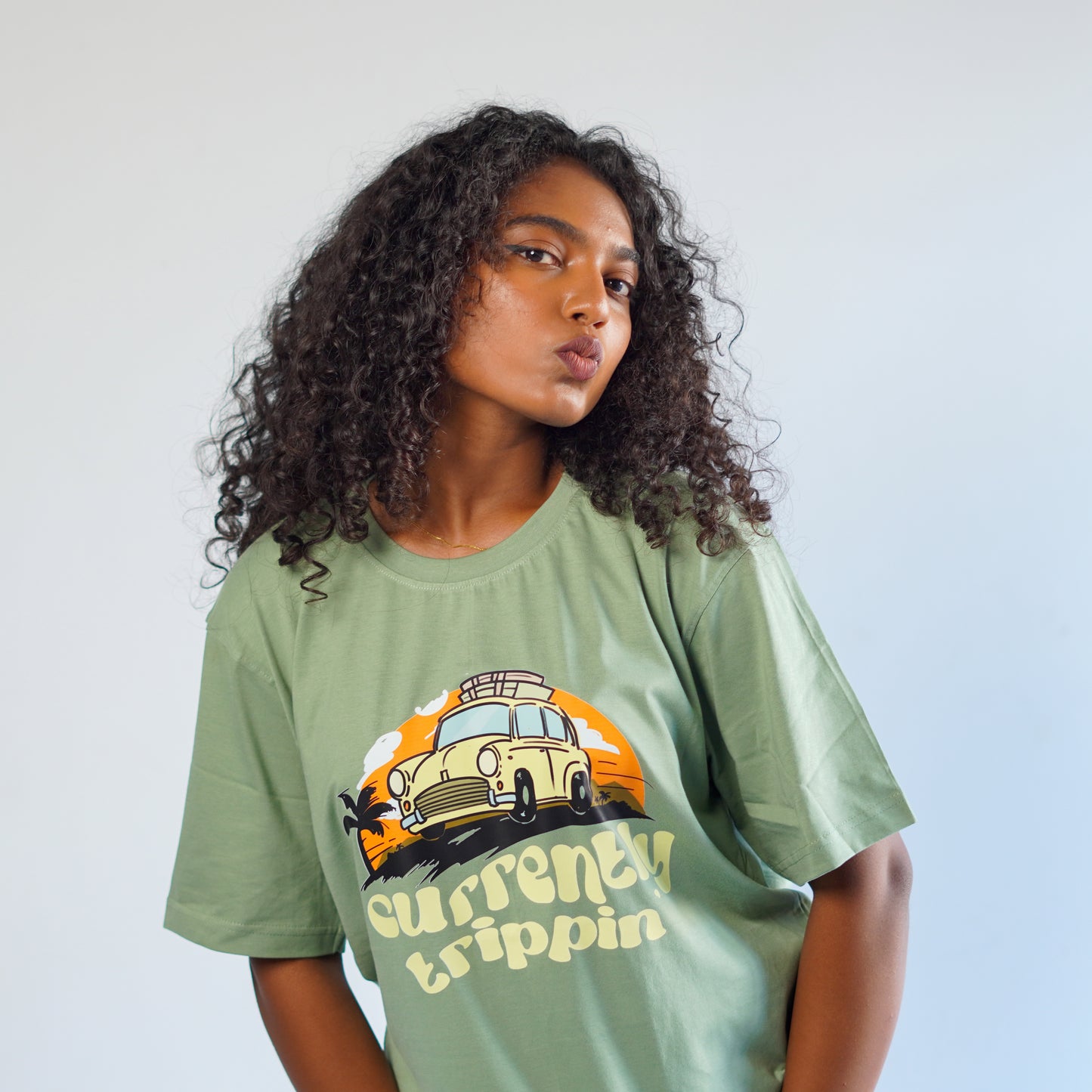 Currently Trippin-Couple Tee