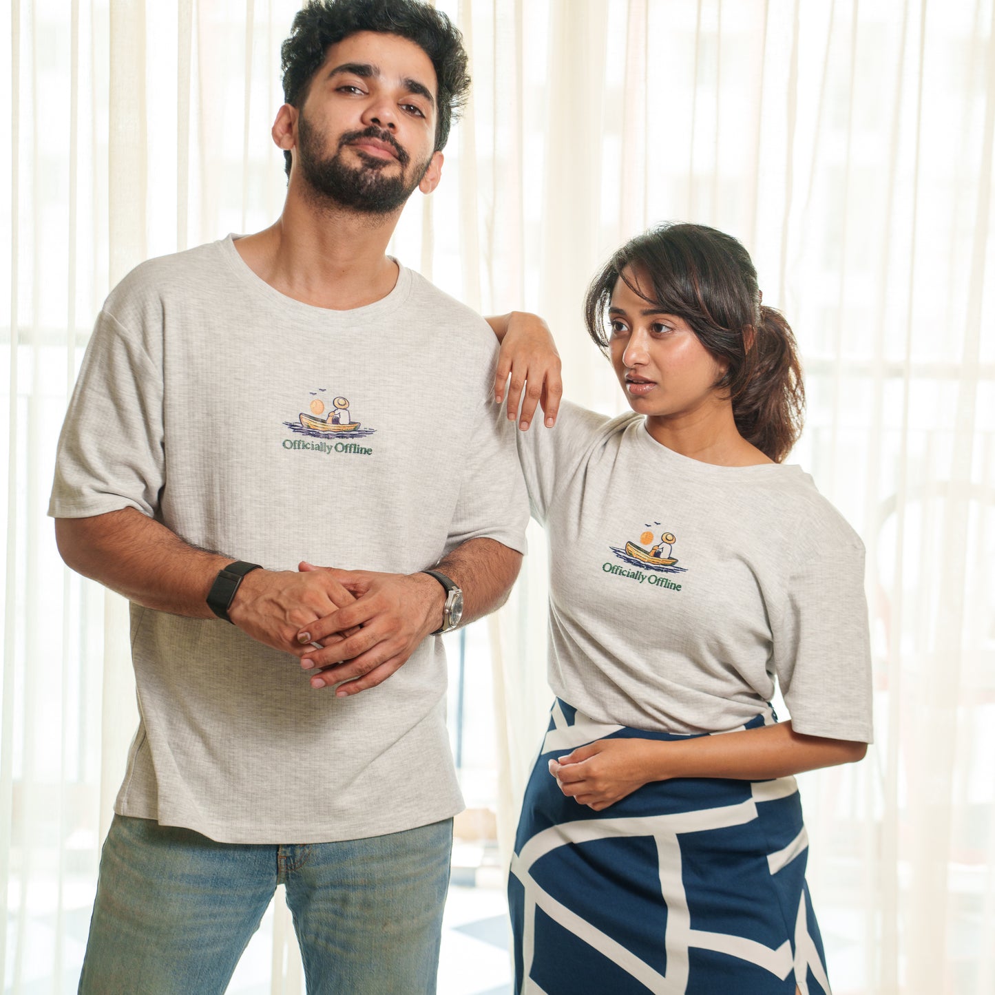 Officially Offline-Couple Tee