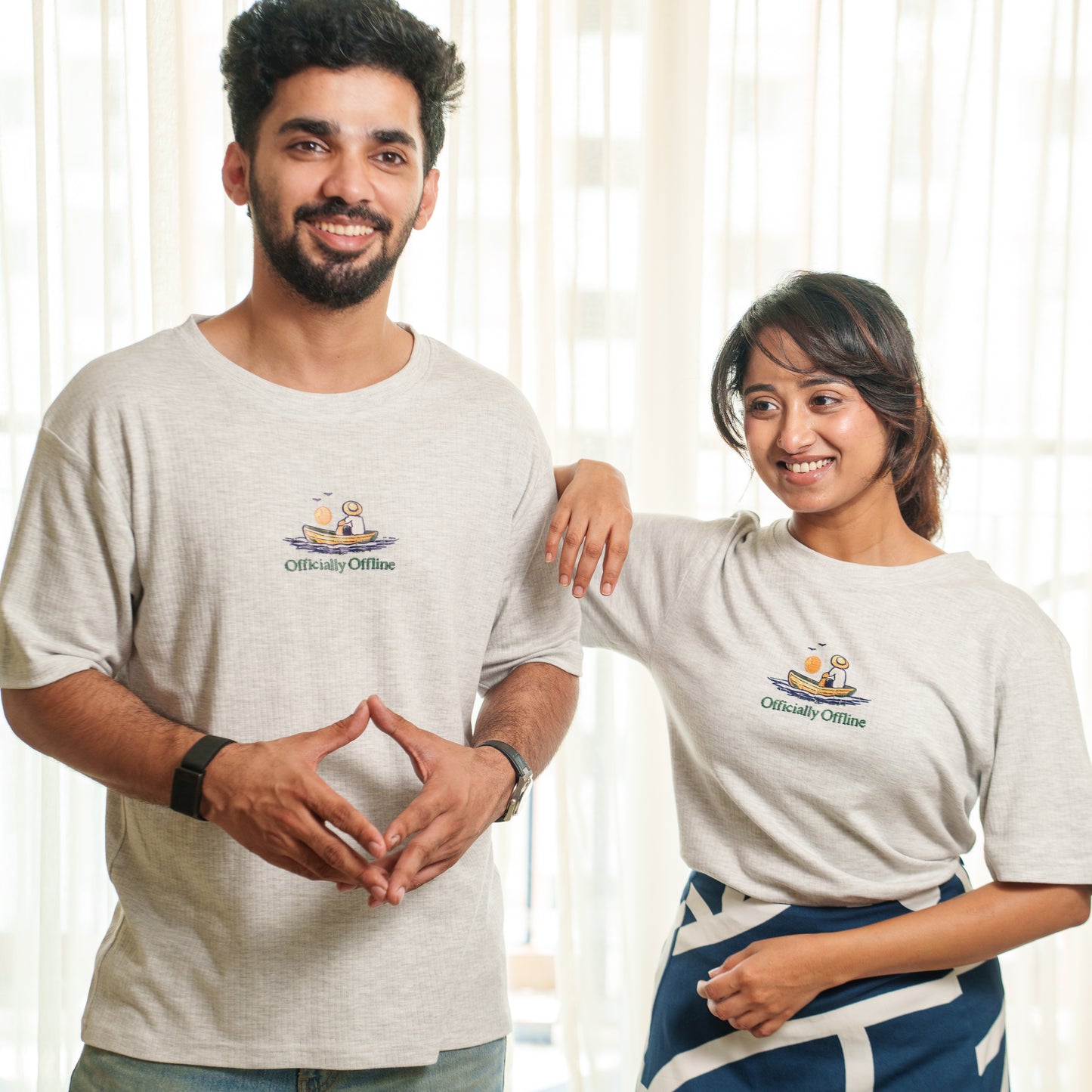Officially Offline-Couple Tee