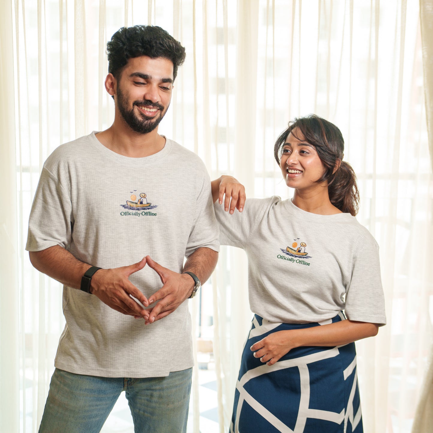 Officially Offline-Couple Tee