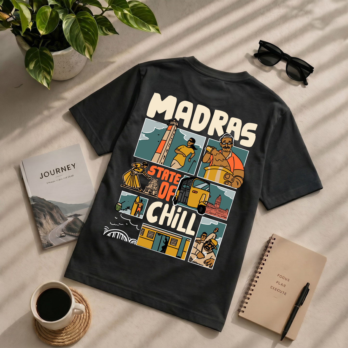 Madras State Of Chill-Men-Black