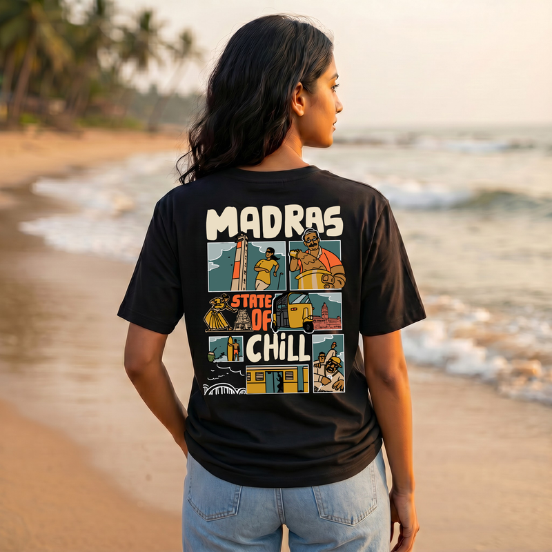 Madras State Of Chill-Women-Black