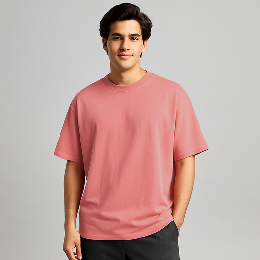 Custom message tee-Tropical Peach(Oversized)