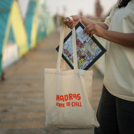 Madras State of Chill – Tote