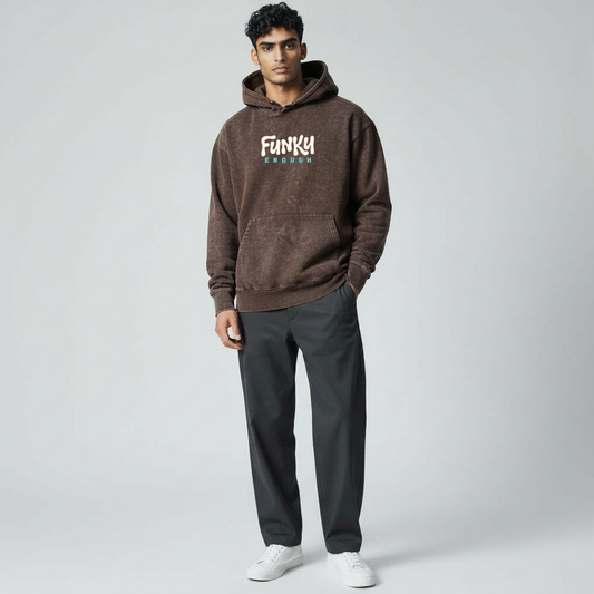 Funky Enough - Acid Washed Hoodie(M)
