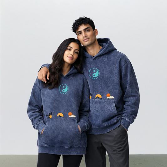 My Kinda Therapy – Acid Washed Hoodie(COUPLE)