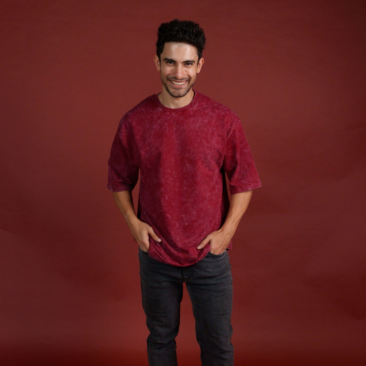 Maroon optical wash Men model