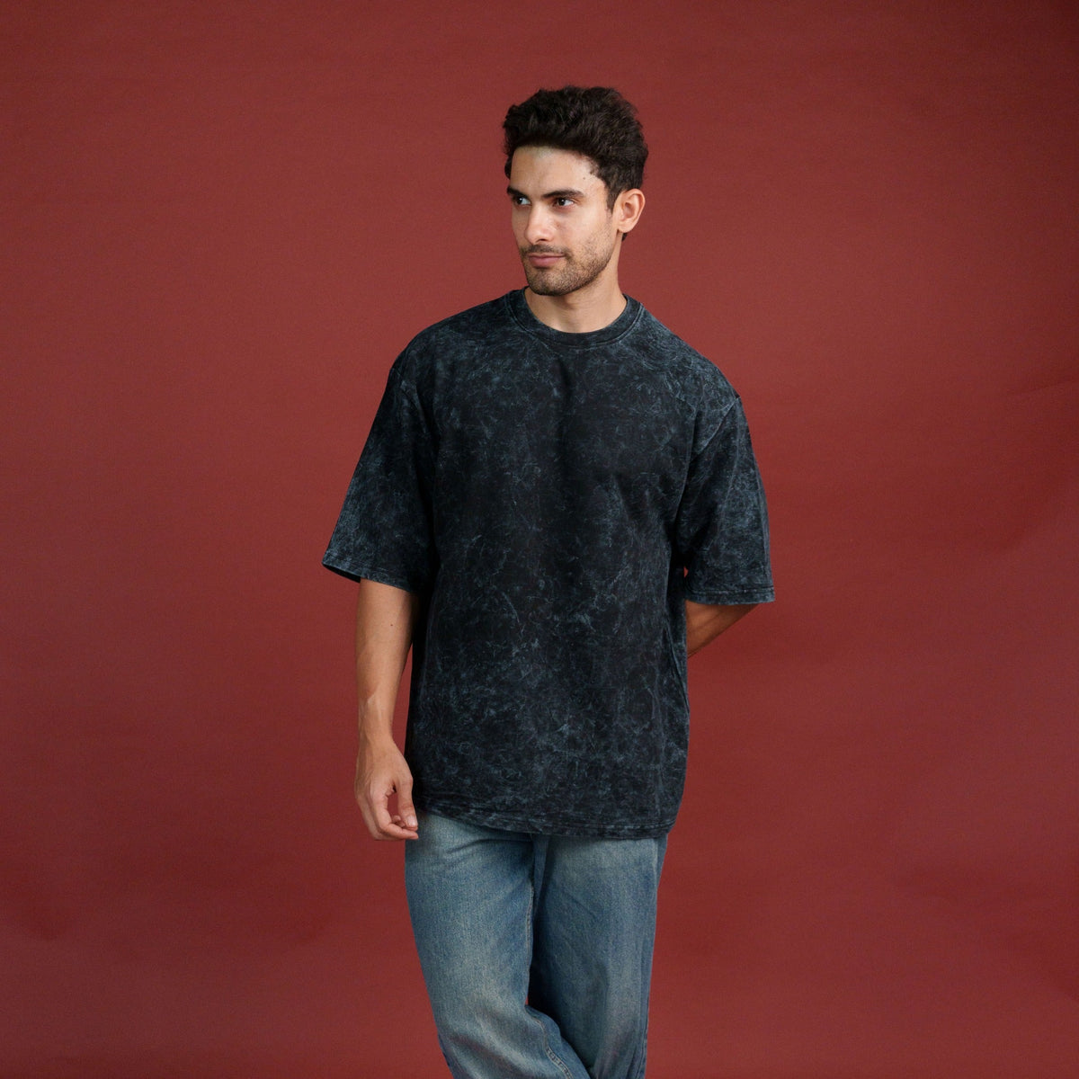 Black optical wash Men model
