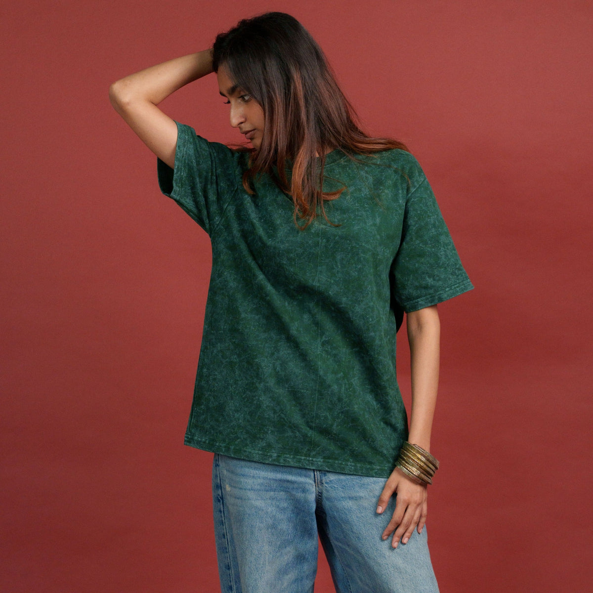 Bottle Green optical wash Women detail