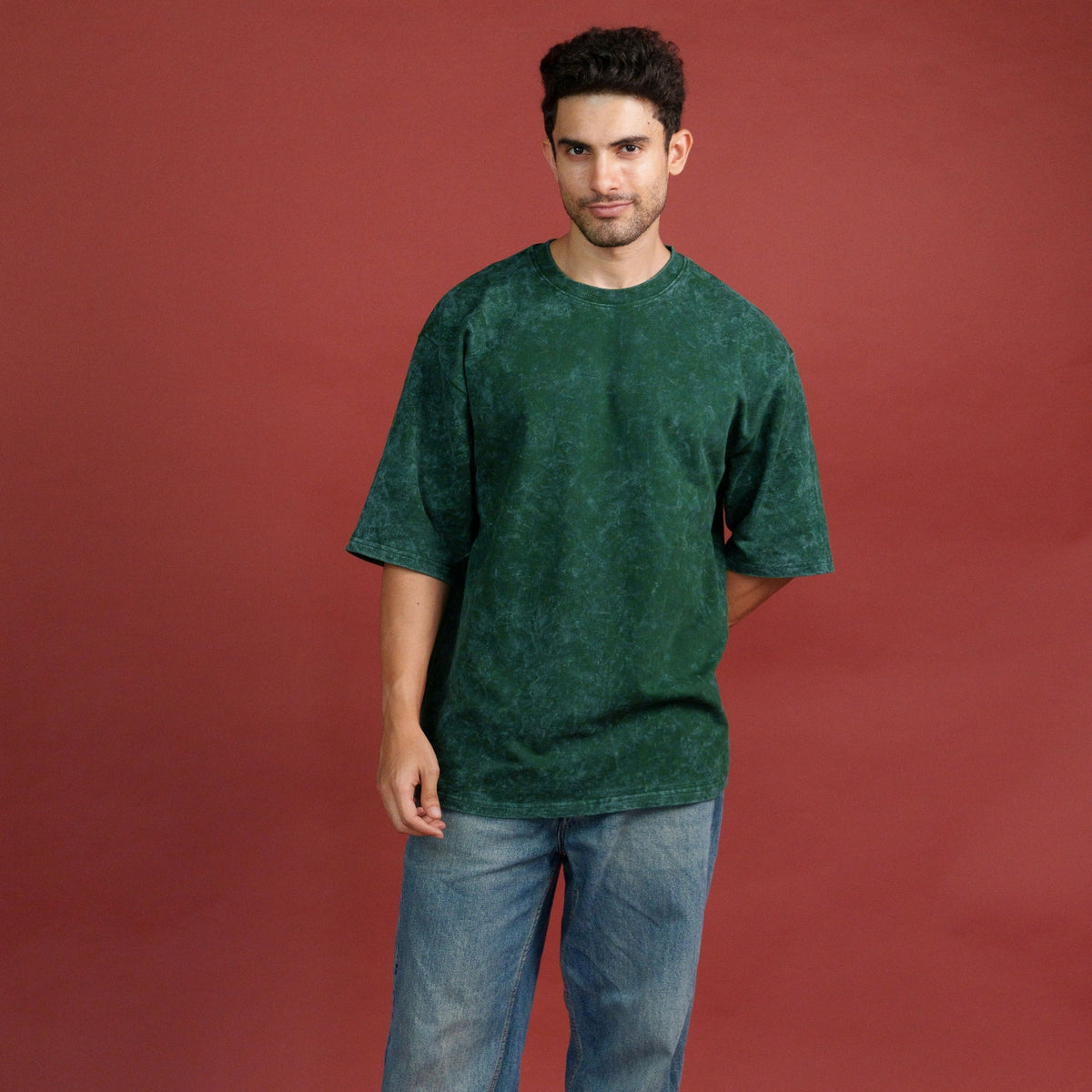Bottle Green optical wash Men model