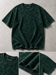 Bottle Green optical wash flat lay and fabric details