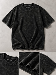 Black optical wash flat lay and fabric details