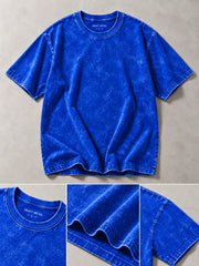 Royal Blue optical wash flat lay and fabric details