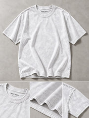 White optical wash flat lay and fabric details