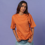 Sandstone Brown relaxed fit Women model