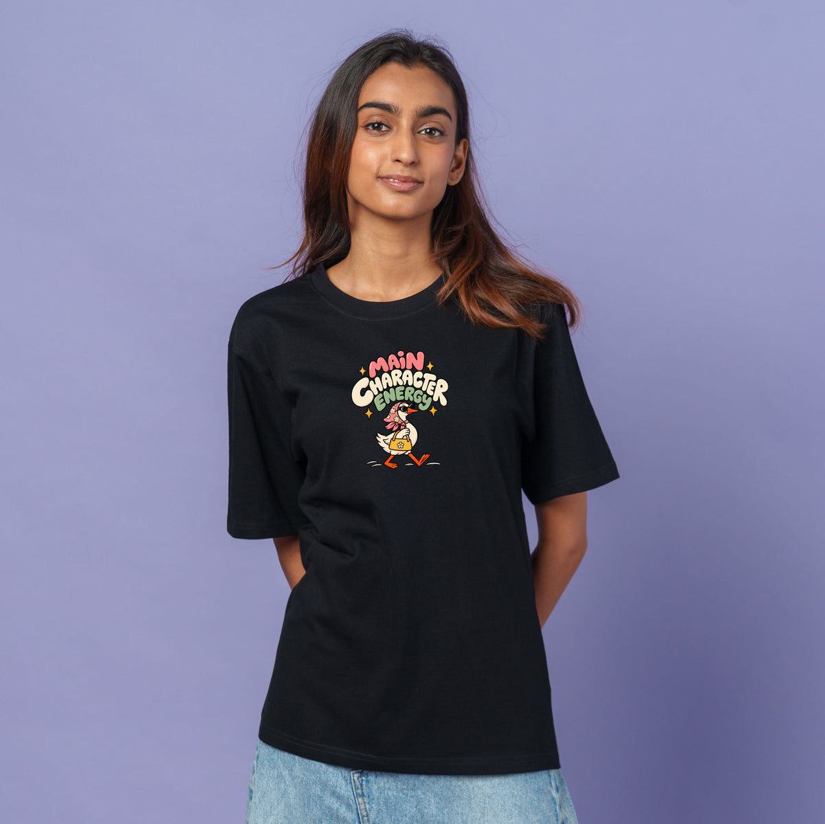 Love at First Click couple tees — Main Character Energy model