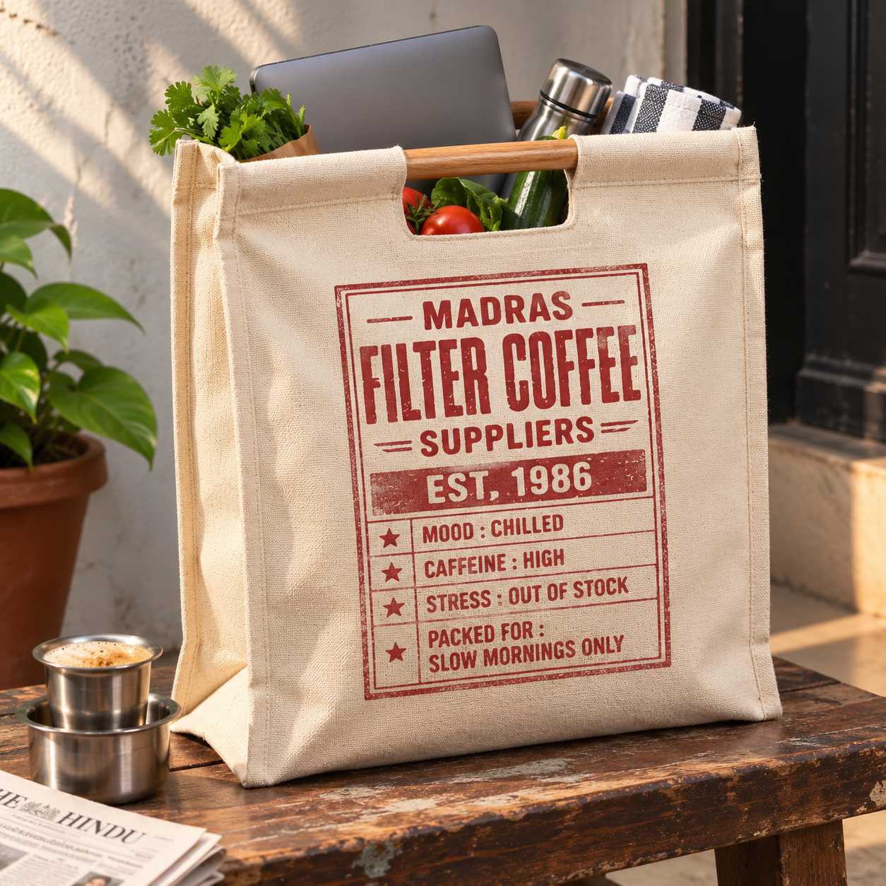 Madras Filter Coffee Katta Pai front view