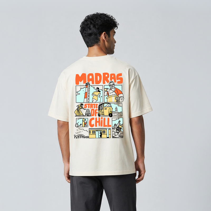 Madras State Of Chill-Men-Cream