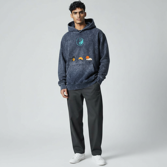 My Kinda Therapy – Acid Washed Hoodie(M)