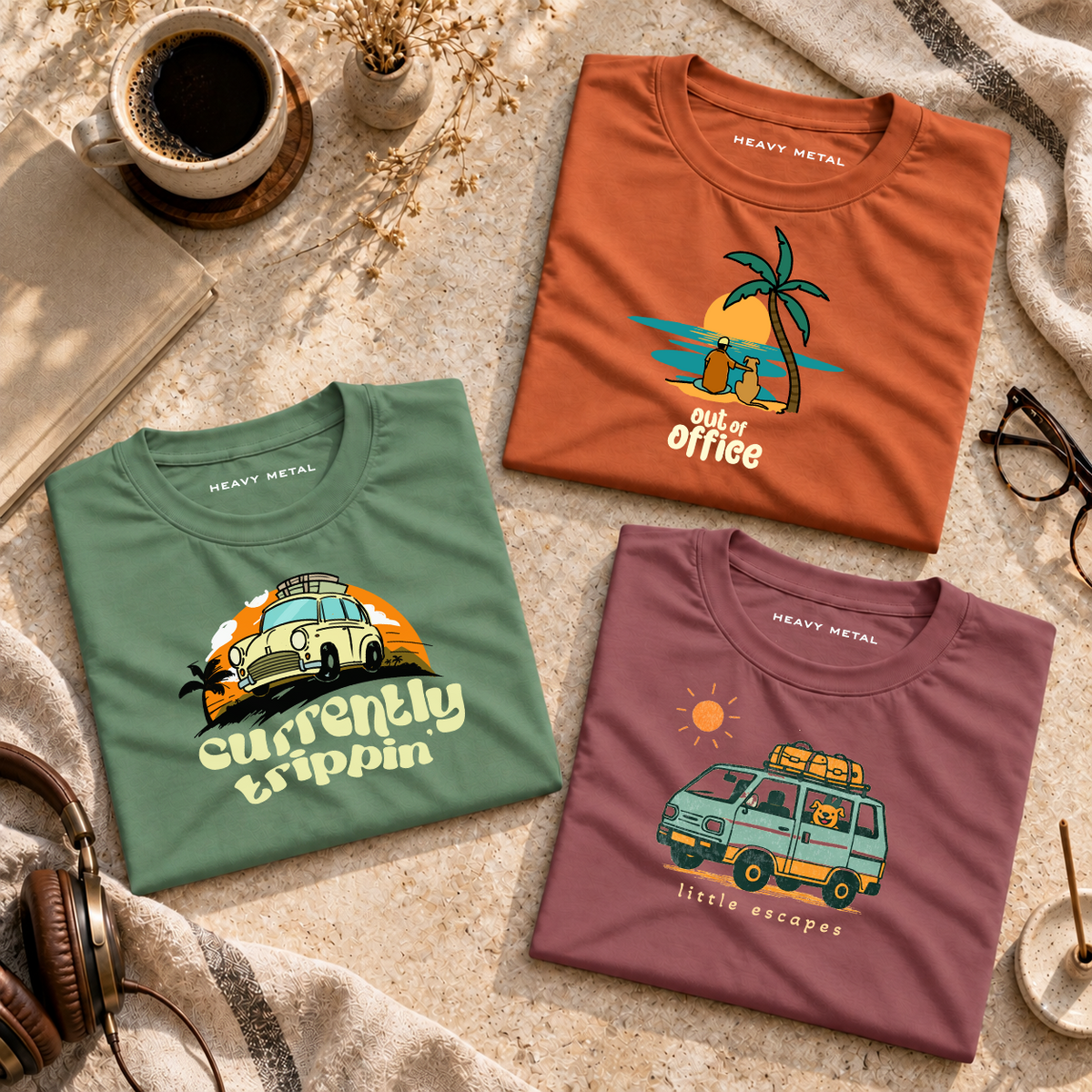 Off Duty Club Pack of 3 Printed Tees