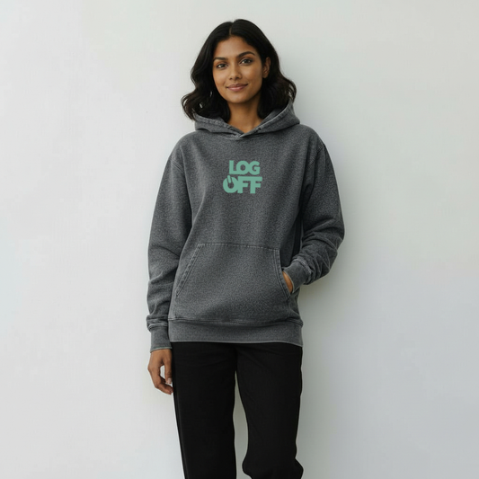 Log Off – Acid Washed Hoodie(W)