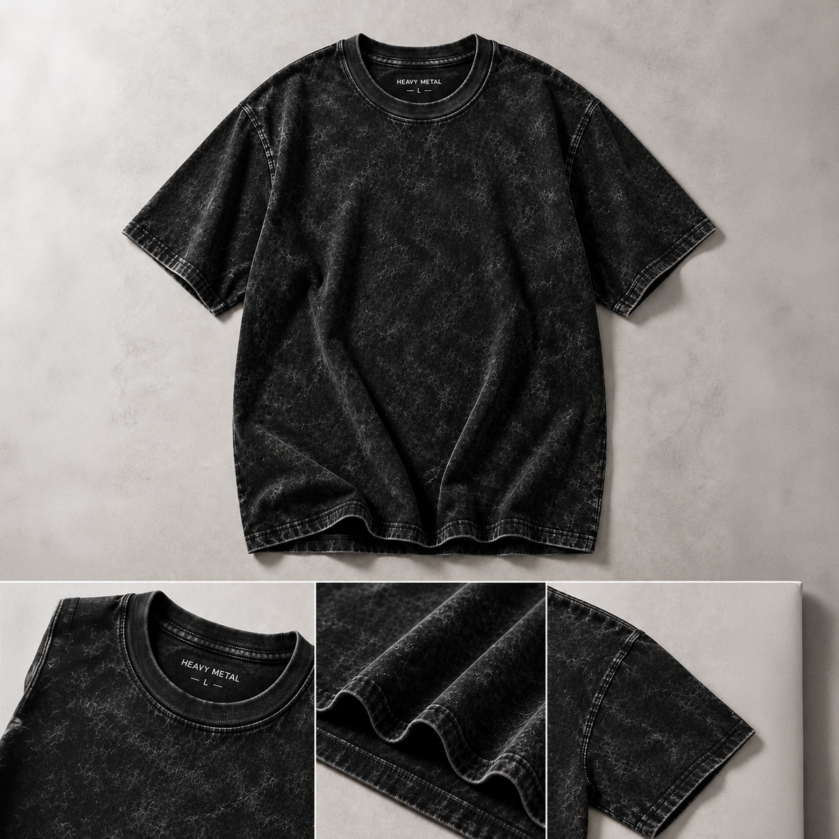 Black optical wash tee