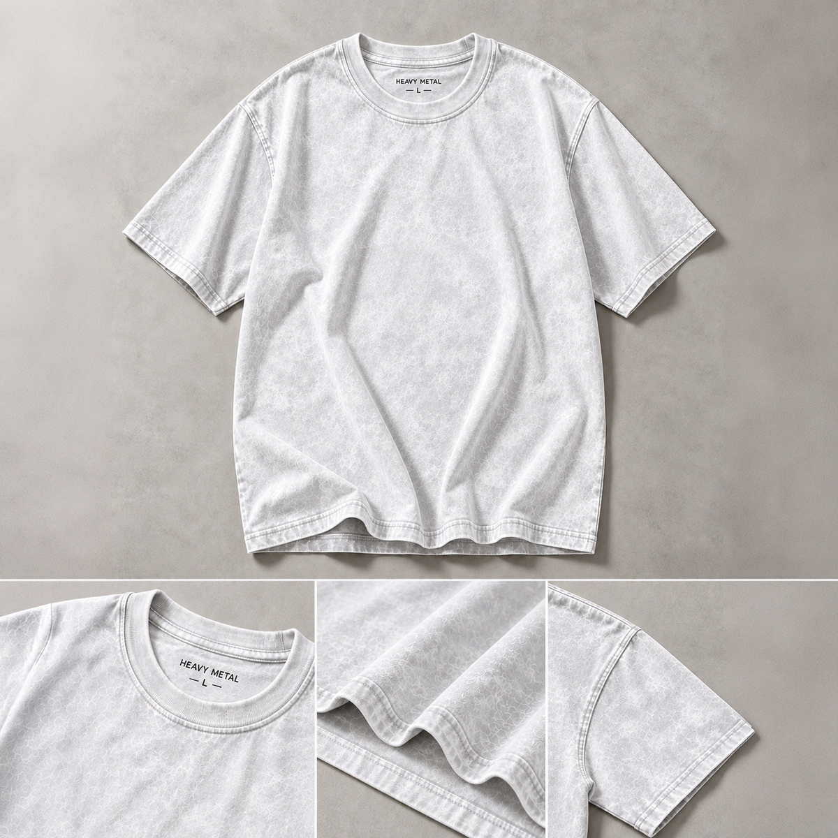 White optical wash tee